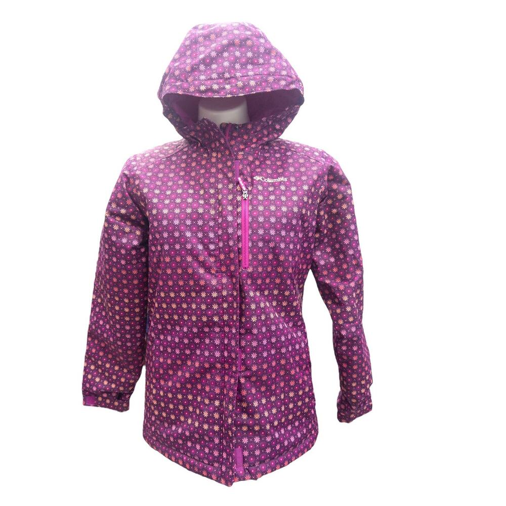 Columbia Magic Mile Girls Jacket Winter Rain Coat Omni Heat Tech XL Pink Purple